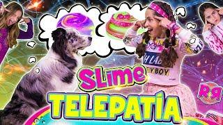 SLIME por TELEPATÍA con mi PERRO  Twin TELEPATHY SLIME challenge  Haciendo SLIME telepáticamente