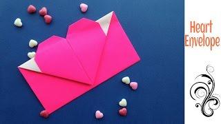 Heart Envelope  from A4 sheet (Valentine special) - DIY Origami Tutorial by Paper Folds ️