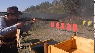 Быстрая стрельба из рычажной винтовки. Первая попытка | Fast shooting with a lever-action rifle.