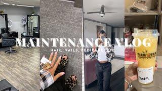 Maintenance Vlog | nails, hair, pedi, working 9-5, etc…