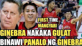 GINEBRA NAKAKA GULAT NA BALITA BINAWI ANG PANALO NG GINEBRA | FIRST TIME MANGYARI !