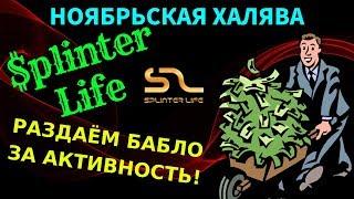 Splinter Life РАЗДАЁМ ДЕНЬГИ ЗА АКТИВНОСТЬ!