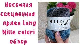 Пряжа Lang Mille colori обзор. Носочная пряжа. Секционка для носочков Lang Mille colori