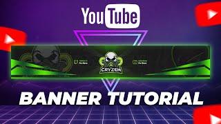 Cómo hacer banner GAMER para Youtube + RECURSOS  Tutorial Photoshop CC 2024