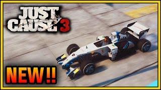 JUST CAUSE 3 EASTER EGGS FASTEST CAR MUGELLO FARINA DUO | F1 CAR LOCATION (JUST CAUSE 3 EASTER EGGS)