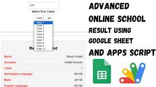 How to Build an Advanced Online Result Portal using Google Sheets & google apps script