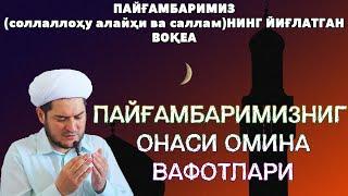 ПАЙҒАМБАРИМИЗНИГ ОНАСИ ОМИНА ВАФОТЛАРИ