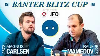 World Chess Champion Magnus Carlsen vs  GM Rauf Mamedov   Banter Blitz Cup Re upload