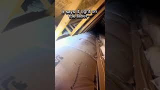 This insulation says 1 million times to cover it—’cause it BURNS!  Drywall it up! 