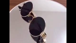 Retro Vintage Round Sunglasses Gold Frame