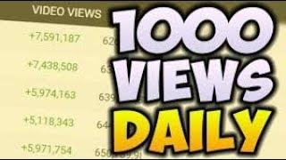 How To Get 1000 Views On YouTube Everyday (2019)