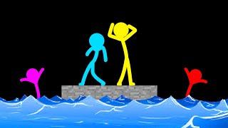 Stickman VS Minecraft: Flood Survival - AVM Shorts Animation