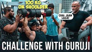 100 KG ON MY SHOULDER - Shoulder Press Challenge By Guruji 