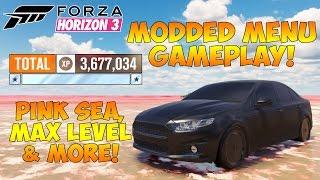 Forza Horizon 3 - DEV BUILD MODDED MENU! #2 - PINK SEA, MAX LEVEL, 300+MPH, 50 LAP GOLIATH