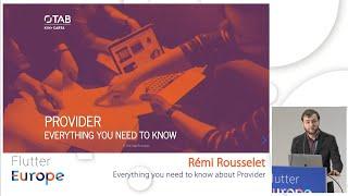 Everything you need to know about Provider - Rémi Rousselet | Flutter Europe