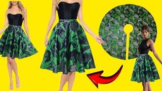 FULL CIRCULAR FLARED SKIRT Cutting and Sewing/How to Sew a Flared Skirt