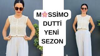 MSSİMO DUTTİ YENİ SEZON ÖRGÜ TIĞİŞİ YELEK YAPIYORUZ  #knitting