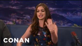 Anne Hathaway's Lil' Wayne Style Paparazzi Rap | CONAN on TBS