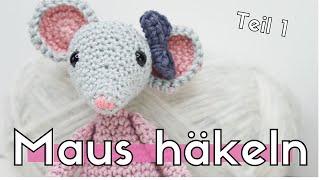 Lisa die Häkelmaus. Eine süße Amigurumi Maus häkeln. Teil 1- Der Kopf