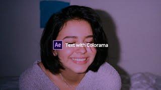 text with colorama | after effects tutorial