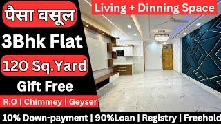 Big Size Luxury 3Bhk Flat With Dinning Space Near Dwarka Metro Station 90%Loan & Registry Freehold