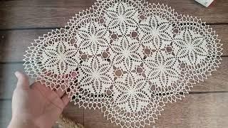 Салфетка вязаная крючком #вязанаясалфетка #салфетка #crochet #салфеткакрючком #daryakocura