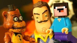 PORTAL in to Five Nights at Freddy's WORLD - LEGO Minecraft Stop Motion Animation