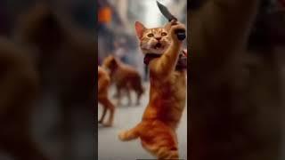 قطه ترقص على اغنيه اصحابي اخصامي قطط بالذكاء الاصطناعي