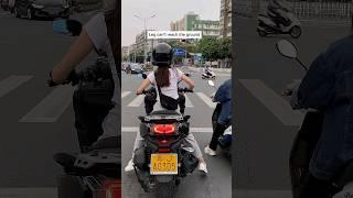 Found a short-leg moto girl at #viral #funny #motovlog #trending #top #motorcycle #cute #shorts