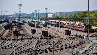 Inskaya hump yard in Novosibirsk, Russia