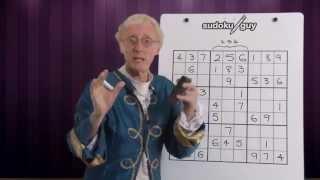 Lesson 10. Sudoku 3 empty cells in a line within a block