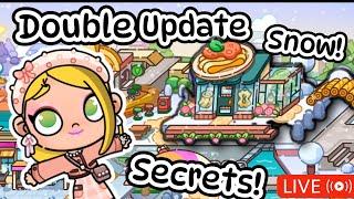 (LIVE)DOUBLE UPDATE! SNOW + FANCY RESTAURANT! SECRETS!!  (Avatar World with Lisa)