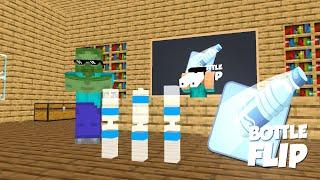 Minecraft Mobs : BOTTLE FLIP CHALLENGE - Minecraft Animation