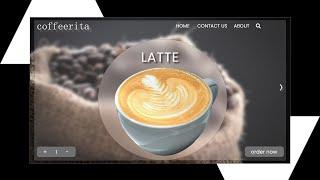 "Coffee Bliss: UI Design, Prototyping, and Hover Effects | UI by Jannat"