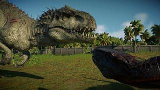 INDOMINUS REX VS INDORAPTOR: HYBRID DEATHMATCH - Jurassic World Evolution 2