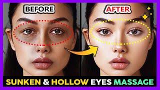 SUNKEN EYES MASSAGE | Fix Sunken & Hollow Eyes, Dark Circles, Wrinkles, Puffy & Saggy Lower Eyelids