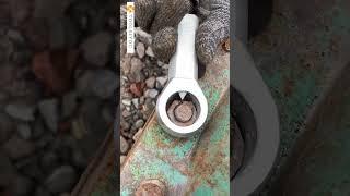 Destructive removal of rusted nuts