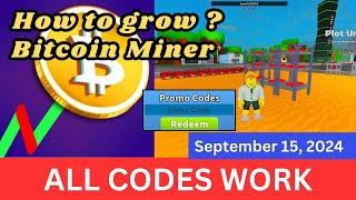 *All Codes Work* Bitcoin Miner ROBLOX, September 15, 2024