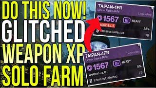 DO THIS NOW! FASTEST WEAPON XP SOLO FARM! EASY DEEPSIGHT & CRAFTED WEAPON LEVELING FARM! [DESTINY 2]