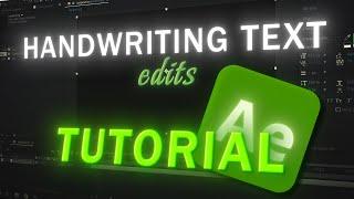 Smooth HANDWRITING TEXT effect | AFTER EFFECTS TUTORIAL