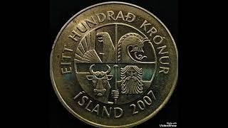 ISLAND  100  KRONUR  2007  COIN VALUE.