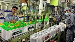 How Batteries Are Produced in Factories | Production Process of MILLAT BATTERIES at large scale |