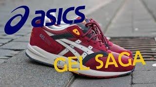 Asics GEL SAGA Burgundy/Off-White Unboxing