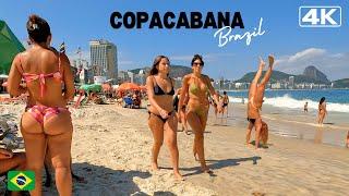  4K Walking on the sands of Copacabana Beach | Rio de Janeiro.