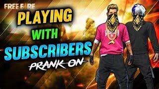 free fire live with my noob friends  || playing custom with subsribers ️