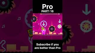 Noob VS Pro Geometry Dash Part 16 #shorts #geometrydash #gd #noobvspro