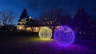 Making HUGE Lit Spheres & Christmas Light Tour!  // Garden Answer