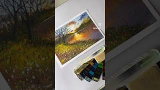 Easy landscape painting #watercolor #watercolorpainting #painting #landscapepainting #art #artist