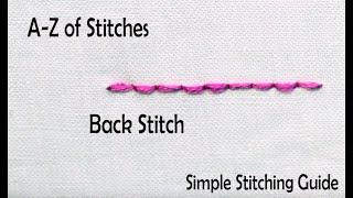 Back Stitch,  slow stitching, embroidery stitches, hand embroidery. Basic hand stitches