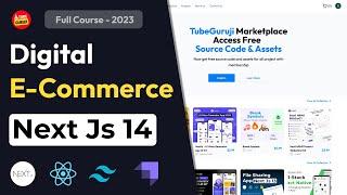 Build Full Stack Digital E-Commerce Next.js 14 App: React Js, Strapi, Tailwind Css, REST API, Email